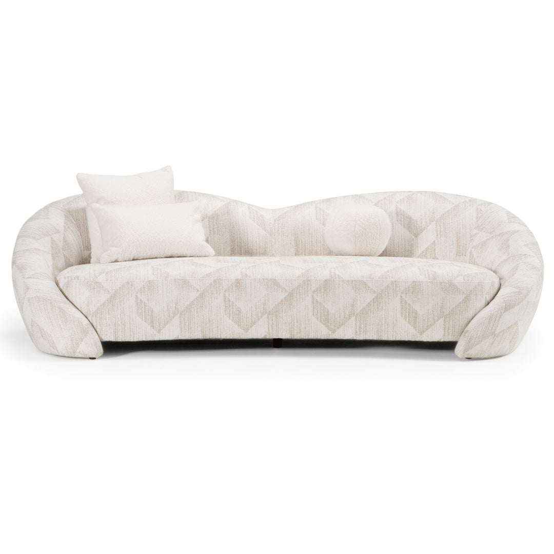 Gentle - Modern Beige Pattern Fabric Sofa