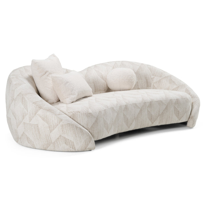 Gentle - Modern Beige Pattern Fabric Sofa