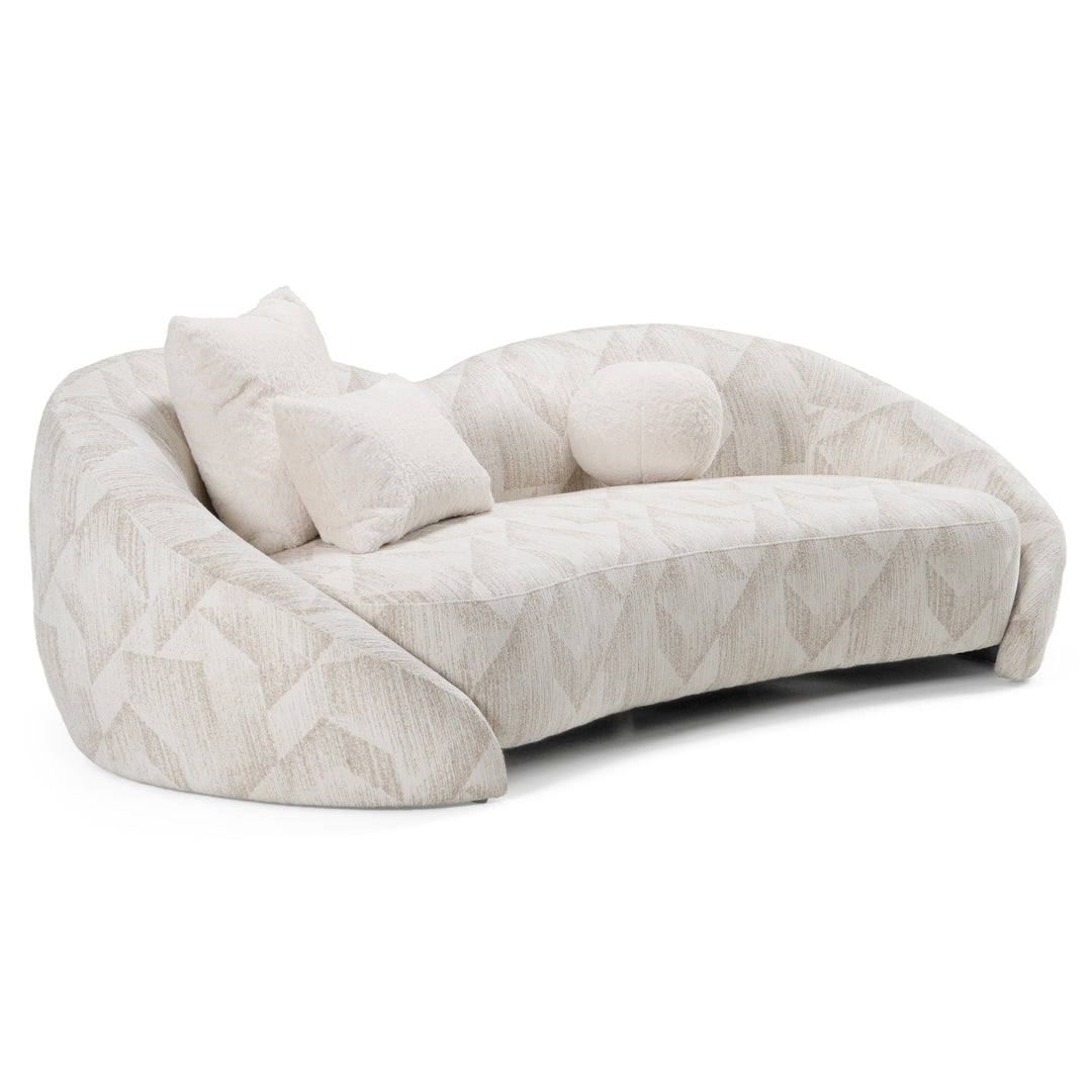 Gentle - Modern Beige Pattern Fabric Sofa
