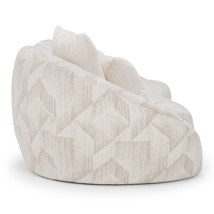 Gentle - Modern Beige Pattern Fabric Sofa