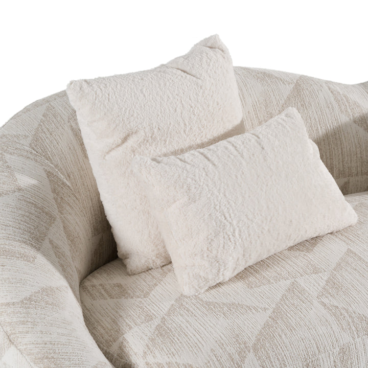 Gentle - Modern Beige Pattern Fabric Sofa