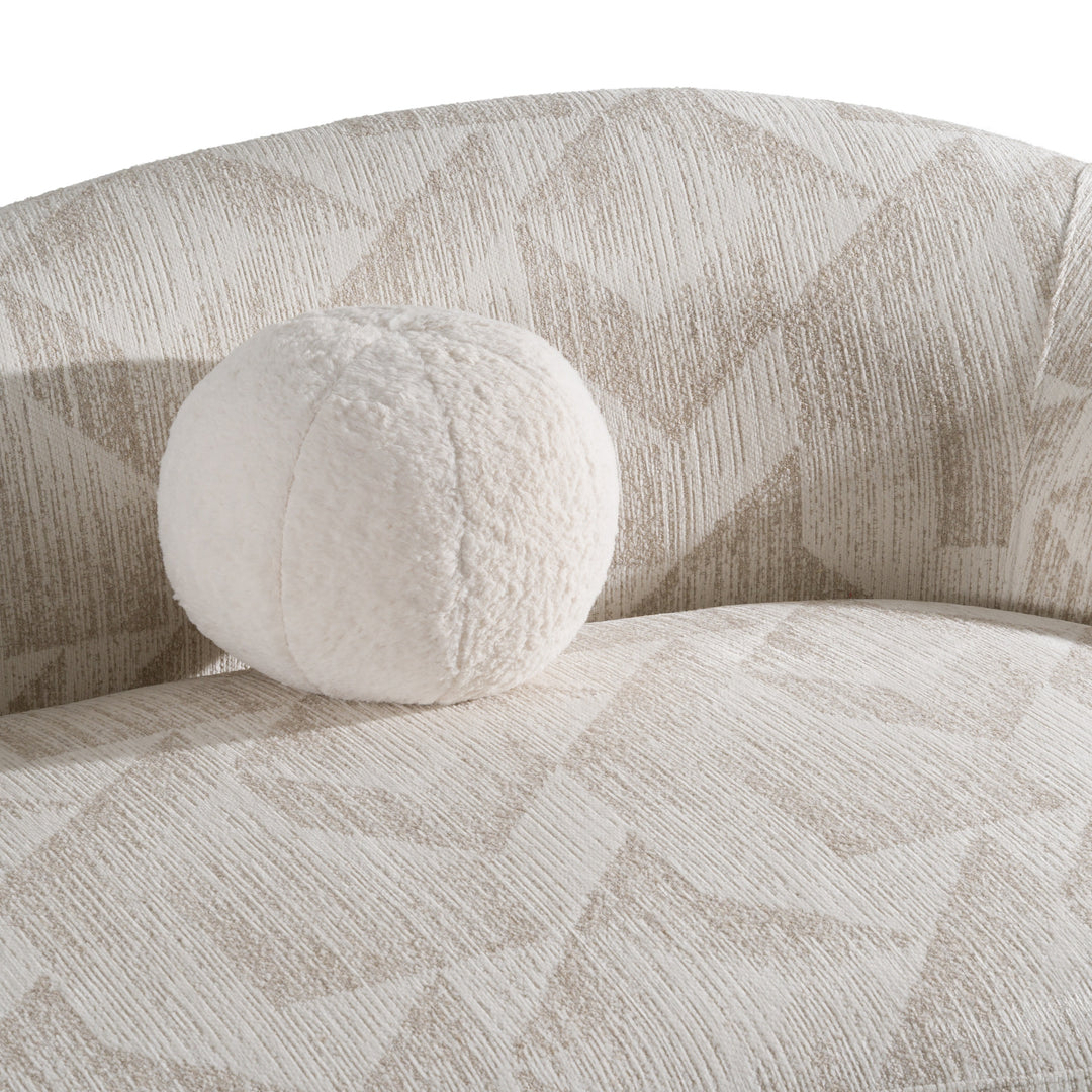 Gentle - Modern Beige Pattern Fabric Sofa