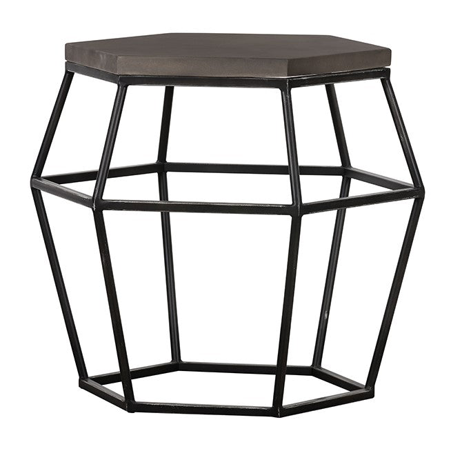 Tartan Modern Concrete & Metal End Table