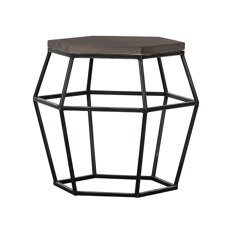 Tartan Modern Concrete  and  Metal End Table