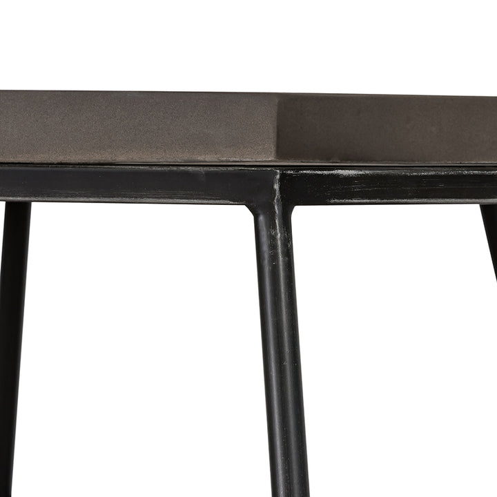 Tartan Modern Concrete &amp; Metal End Table