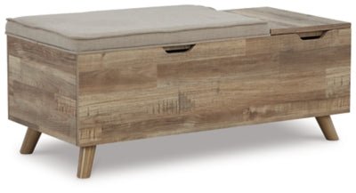 Gerdanet Storage Bench - Beige Storage Bench modern furniture Contempo Furniture
