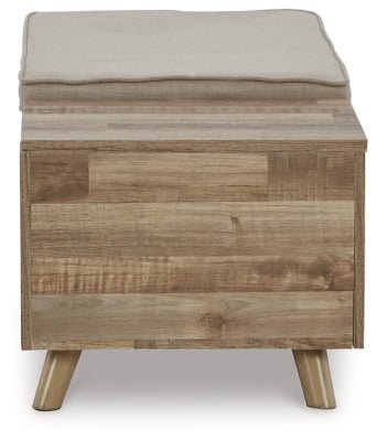 Gerdanet Storage Bench - Beige Storage Bench modern furniture Contempo Furniture
