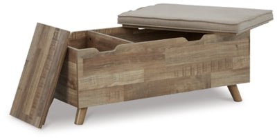 Gerdanet Storage Bench - Beige Storage Bench modern furniture Contempo Furniture