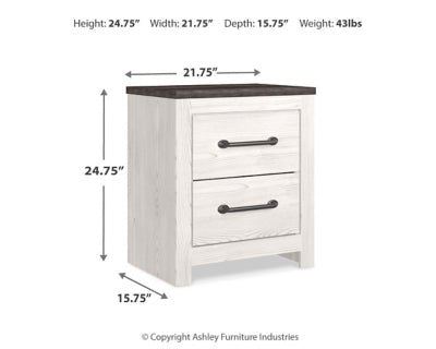 Gerridan Nightstand - White Accent Nightstand modern furniture Contempo Furniture