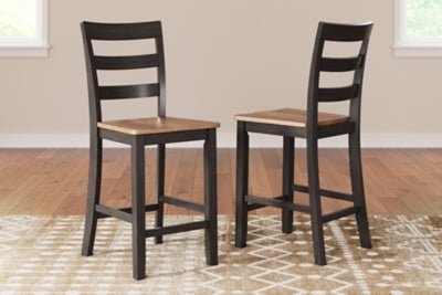 Gesthaven Counter Height Barstool - Dark Brown Stool Set modern furniture Contempo Furniture