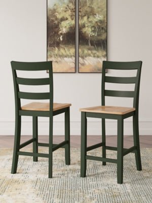 Gesthaven Counter Height Barstool - Green Stool Set modern furniture Contempo Furniture