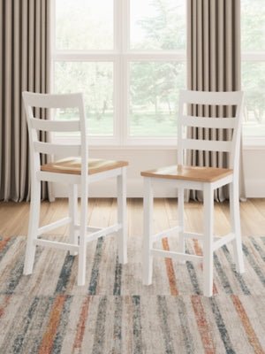 Gesthaven Counter Height Barstool - White Stool Set modern furniture Contempo Furniture