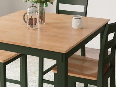Gesthaven Counter Height Dining Table and 4 Barstools (Set of 5) - Green 5 Piece Dining Room Set modern furniture Contempo Furniture