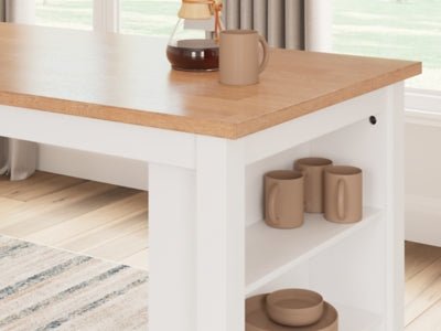 Gesthaven Counter Height Dining Table - White Counter Table modern furniture Contempo Furniture