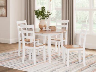 Gesthaven Dining Drop Leaf Table - White Dining Table modern furniture Contempo Furniture
