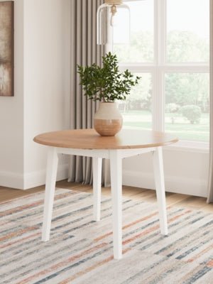 Gesthaven Dining Drop Leaf Table - White Dining Table modern furniture Contempo Furniture
