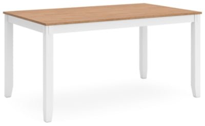 Gesthaven Dining Table with 4 Chairs and Bench (Set of 6) - White 6 Piece Dining Room Set modern furniture Contempo Furniture
