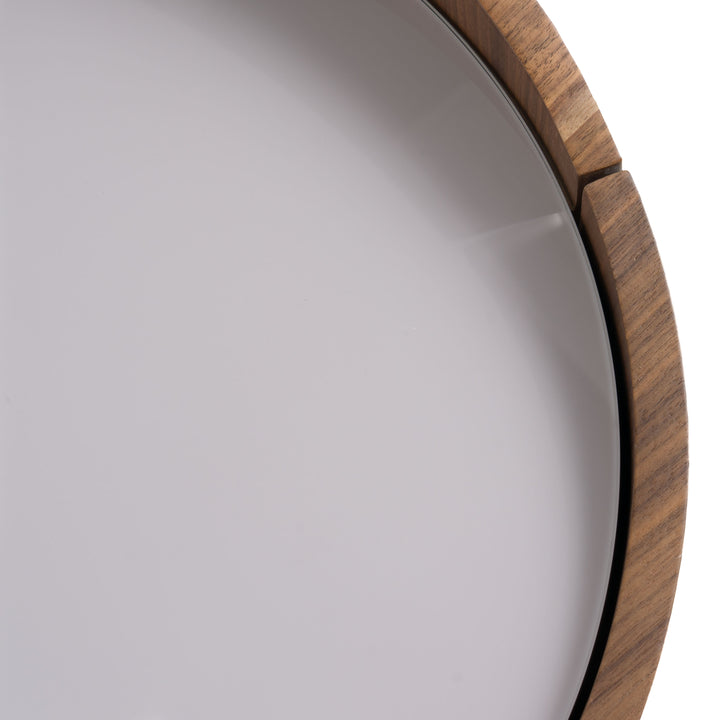 Geneva - Modern Walnut Round Nightstand