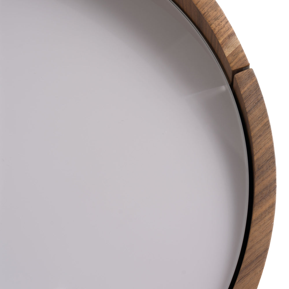 Geneva - Modern Walnut Round Nightstand