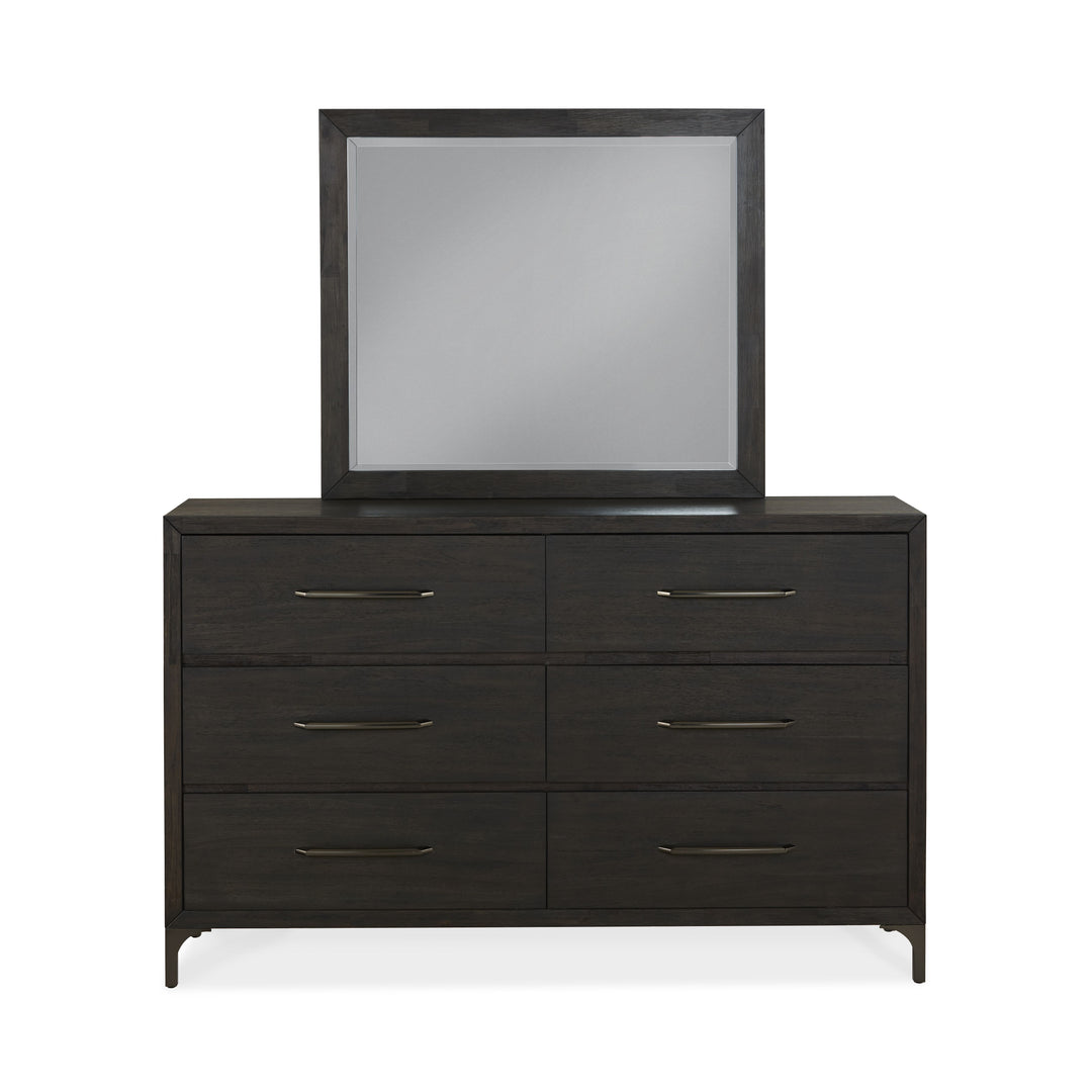 Modus Furniture 5Nl282A Lucerne Six Drawer Metal Leg Dresser In Vintage Coffee 2024