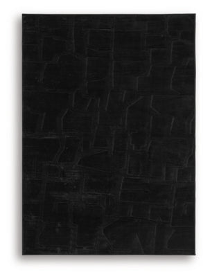 Gibbswell Washable 5' x 7' Area Rug - Black Washable Rug modern furniture Contempo Furniture