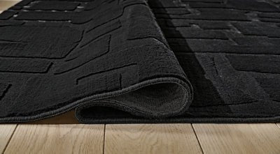 Gibbswell Washable 8' x 10' Area Rug - Black Washable Rug modern furniture Contempo Furniture