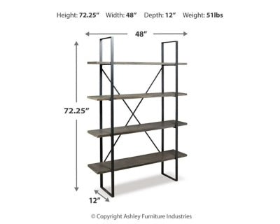 Gilesgrove Bookcase - Dark Gray Etageres modern furniture Contempo Furniture