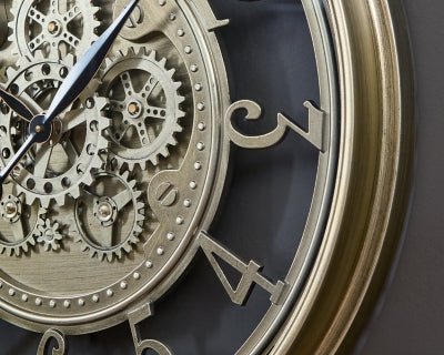 Gilover Wall Clock - Beige Wall Clock modern furniture Contempo Furniture