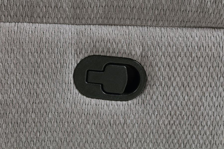 Gilson - Chenille Upholstered Reclining Glider Recliner - Gray Glider Chair modern furniture Contempo Furniture