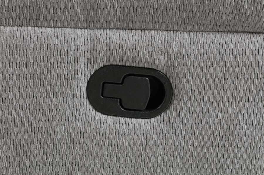 Gilson - Chenille Upholstered Reclining Glider Recliner - Gray Glider Chair modern furniture Contempo Furniture