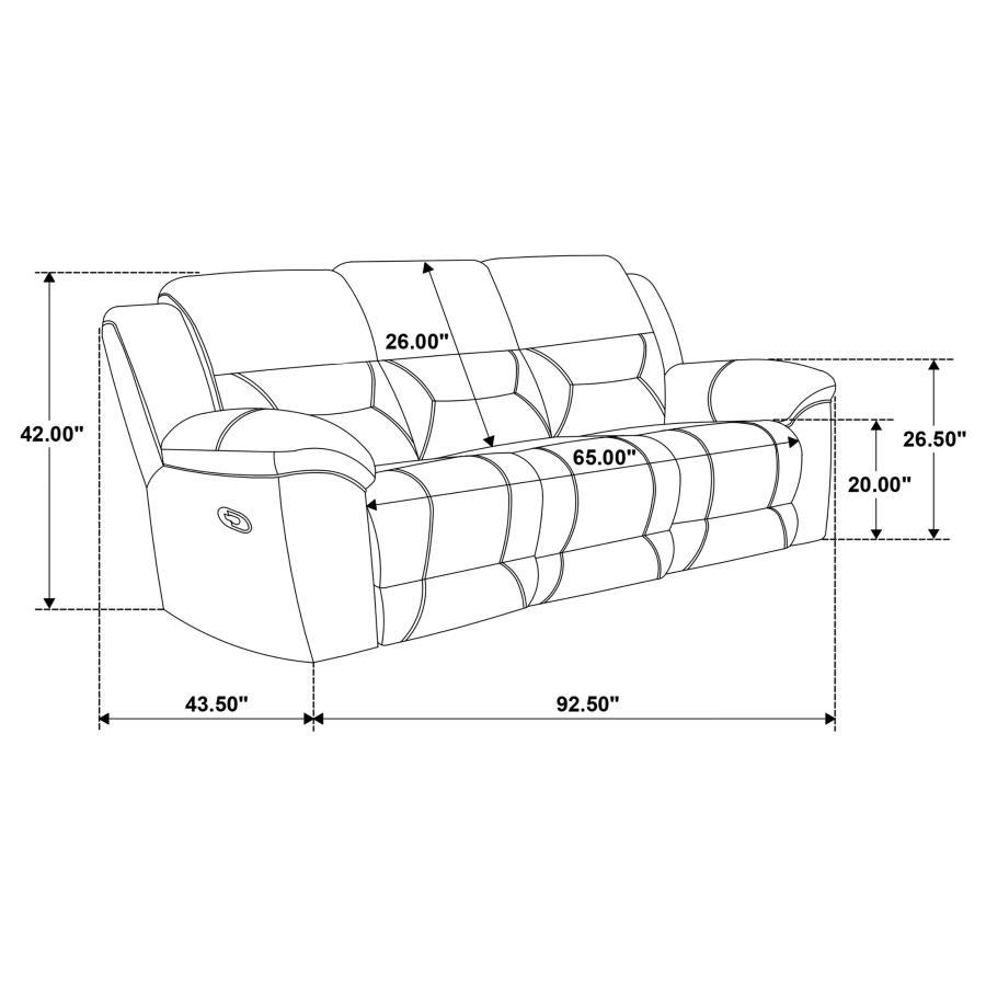 Gilson - Chenille Upholstered Reclining Sofa - Gray Reclining Sofa modern furniture Contempo Furniture