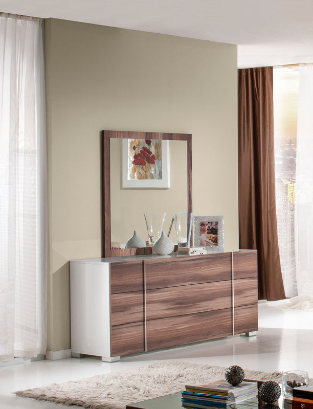 Giovanna Italian Mid-Century Cherry Mirror