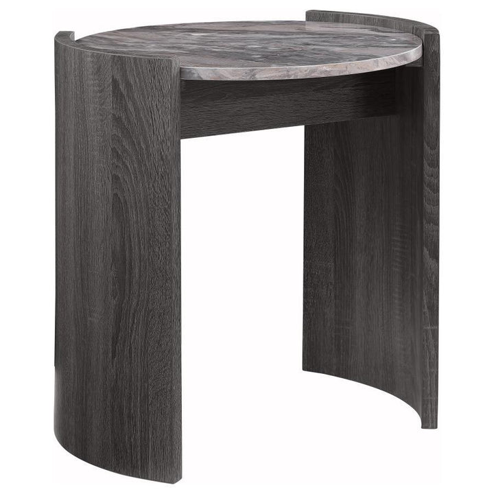 Gladstone - 2 Piece Coffee And End Table Set - Distressed Gray Table Set modern furniture Contempo Furniture