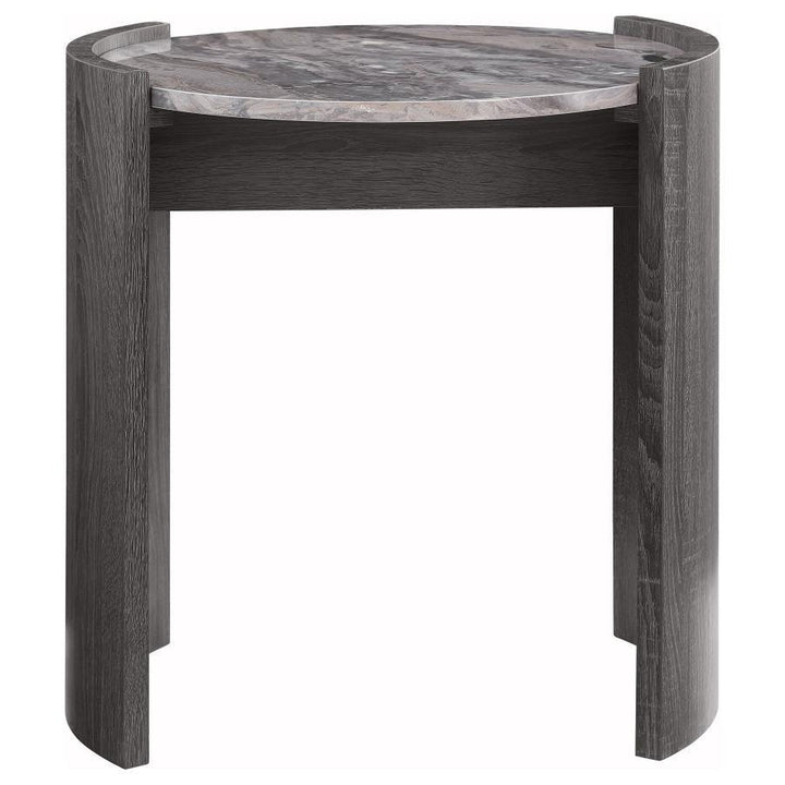 Gladstone - 3 Piece Coffee And End Table Set - Distressed Gray Table Set modern furniture Contempo Furniture