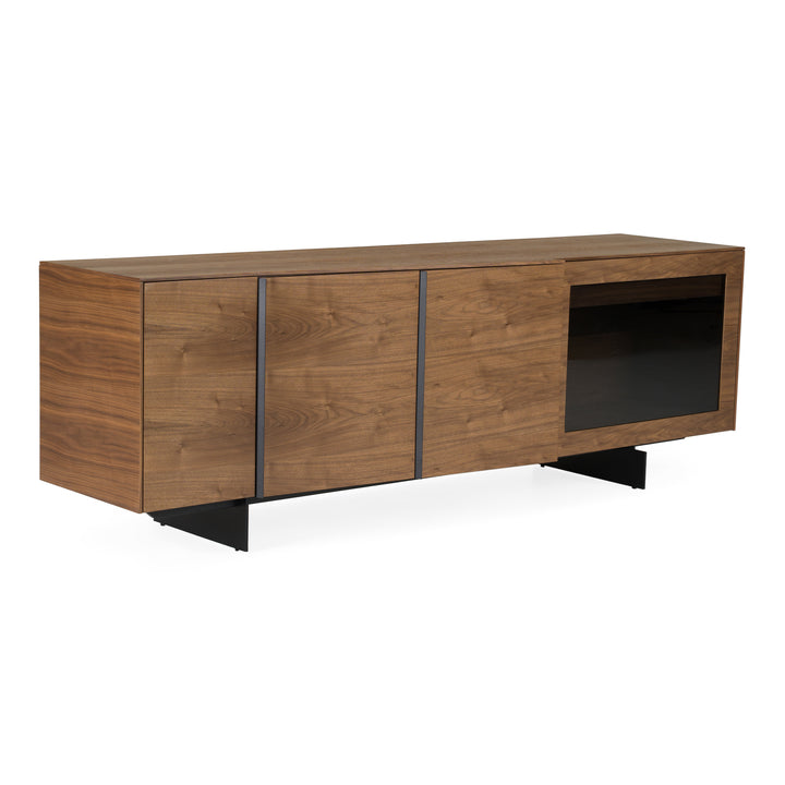 Glencoe - Modern Walnut &amp; Grey Glass Buffet