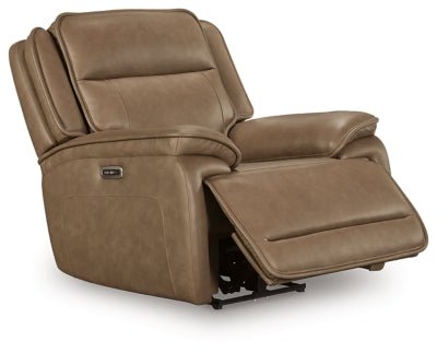 Glencroft Power Recliner - Light Brown Reclining Chair modern furniture Contempo Furniture