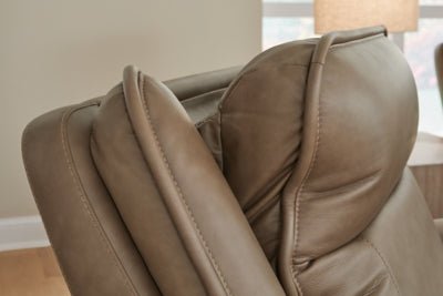 Glencroft Power Recliner - Light Brown Reclining Chair modern furniture Contempo Furniture