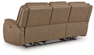 Glencroft Power Reclining Sofa - Light Brown Reclining Sofa modern furniture Contempo Furniture