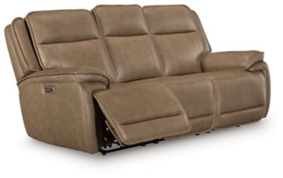 Glencroft Power Reclining Sofa - Light Brown Reclining Sofa modern furniture Contempo Furniture