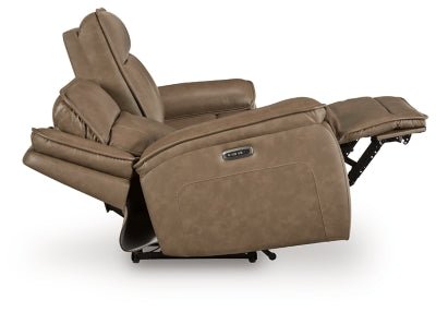 Glencroft Power Reclining Sofa - Light Brown Reclining Sofa modern furniture Contempo Furniture