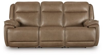 Glencroft Power Reclining Sofa - Light Brown | Ashley Furniture