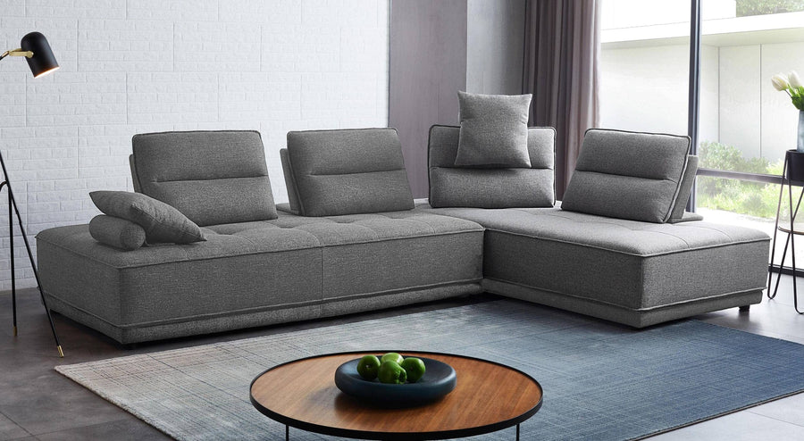Glendale - Modern Grey Fabric Modular Sectional Sofa