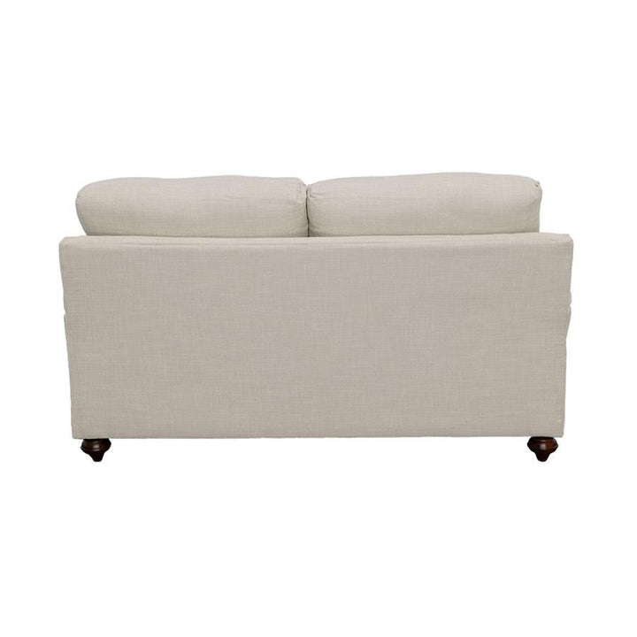 Glenn - Upholstered English Arm Loveseat - Light Gray And Blue Stationary Loveseat modern furniture Contempo Furniture