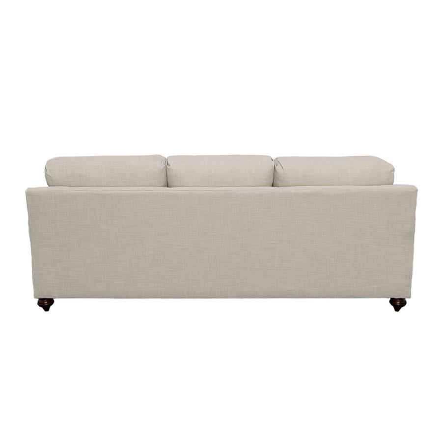 Glenn - Upholstered English Arm Sofa - Light Gray And Blue Stationary Sofa modern furniture Contempo Furniture