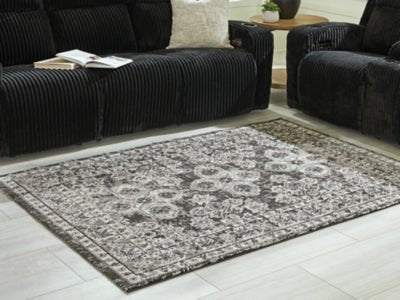 Glennisman Medium Rug - Black Area Rug modern furniture Contempo Furniture
