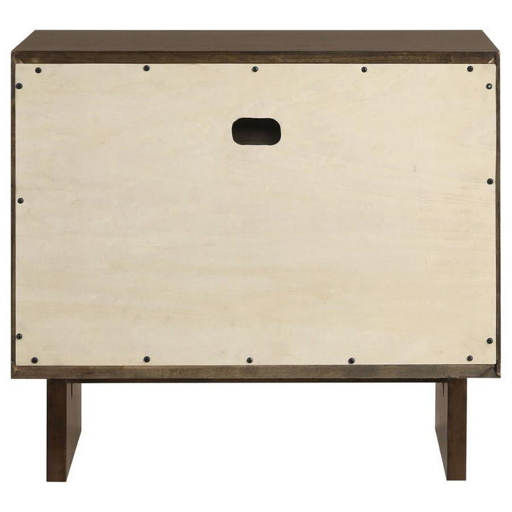 Glenwood - 2 - Drawer Nightstand Bedside Table - Warm Brown Accent Nightstand modern furniture Contempo Furniture