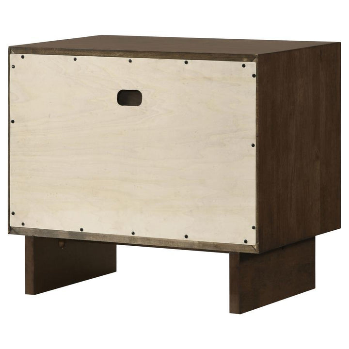 Glenwood - 2 - Drawer Nightstand Bedside Table - Warm Brown Accent Nightstand modern furniture Contempo Furniture