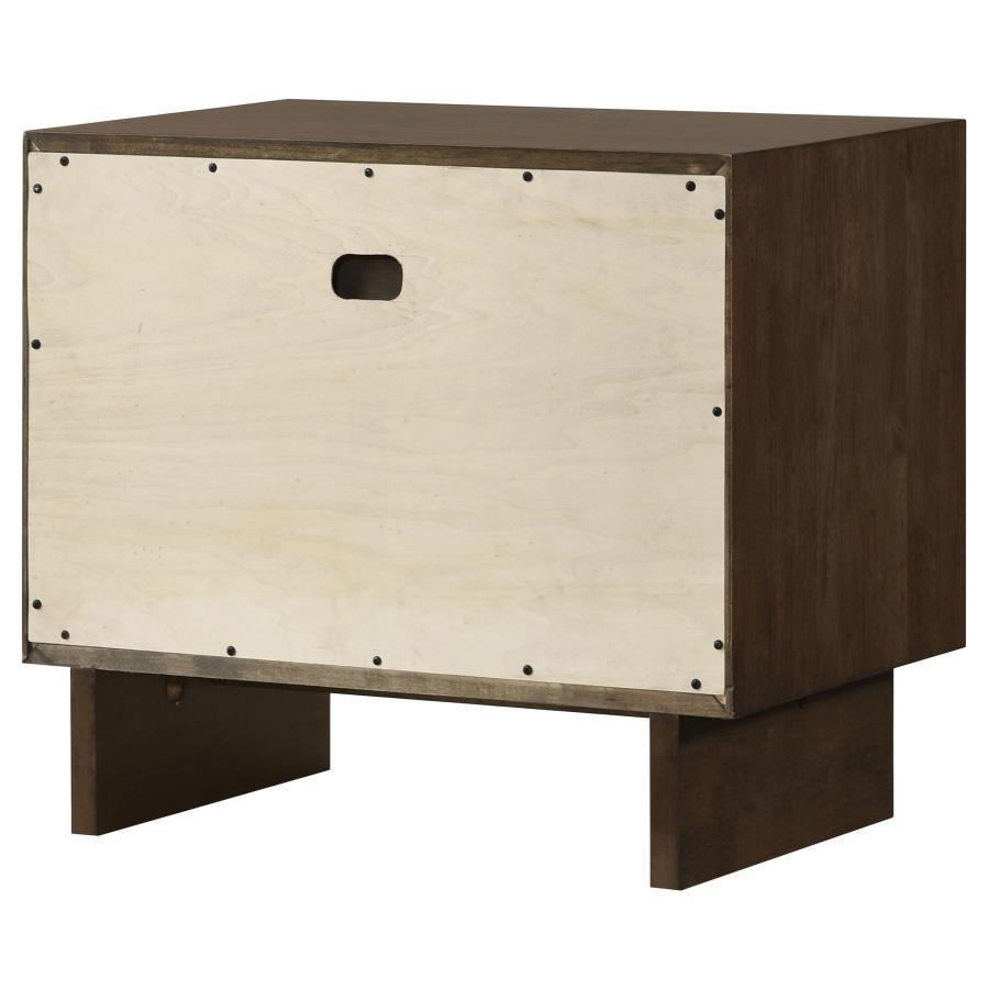 Glenwood - 2 - Drawer Nightstand Bedside Table - Warm Brown Accent Nightstand modern furniture Contempo Furniture