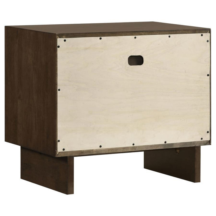 Glenwood - 2 - Drawer Nightstand Bedside Table - Warm Brown Accent Nightstand modern furniture Contempo Furniture