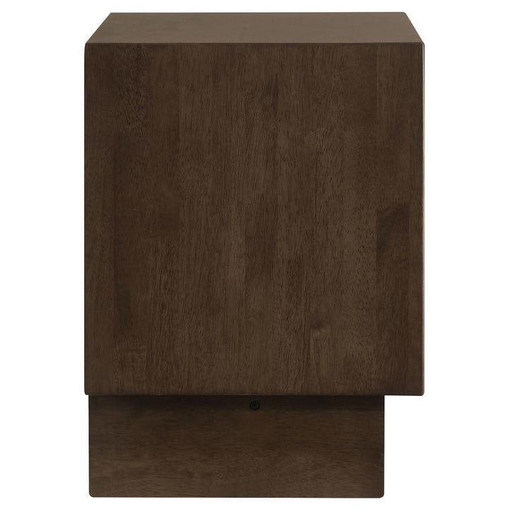 Glenwood - 2 - Drawer Nightstand Bedside Table - Warm Brown Accent Nightstand modern furniture Contempo Furniture